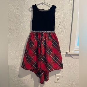 Zunie Size 8 Girls Christmas/Holiday Plaid Dress